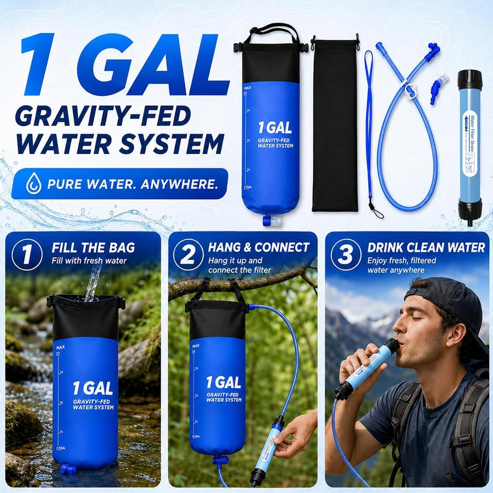 1. Zestaw filtrujący wodę z sy – Water Purification Straw recenzja i cena